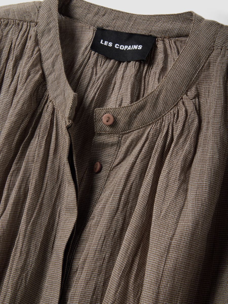 Braune &auml;rmellose Bluse aus reiner Baumwolle im Regular Fit_5