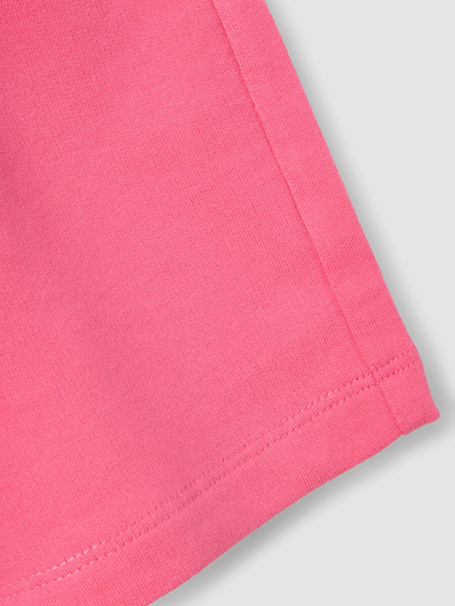 Girls&rsquo; pink pure cotton shorts, regular fit_3
