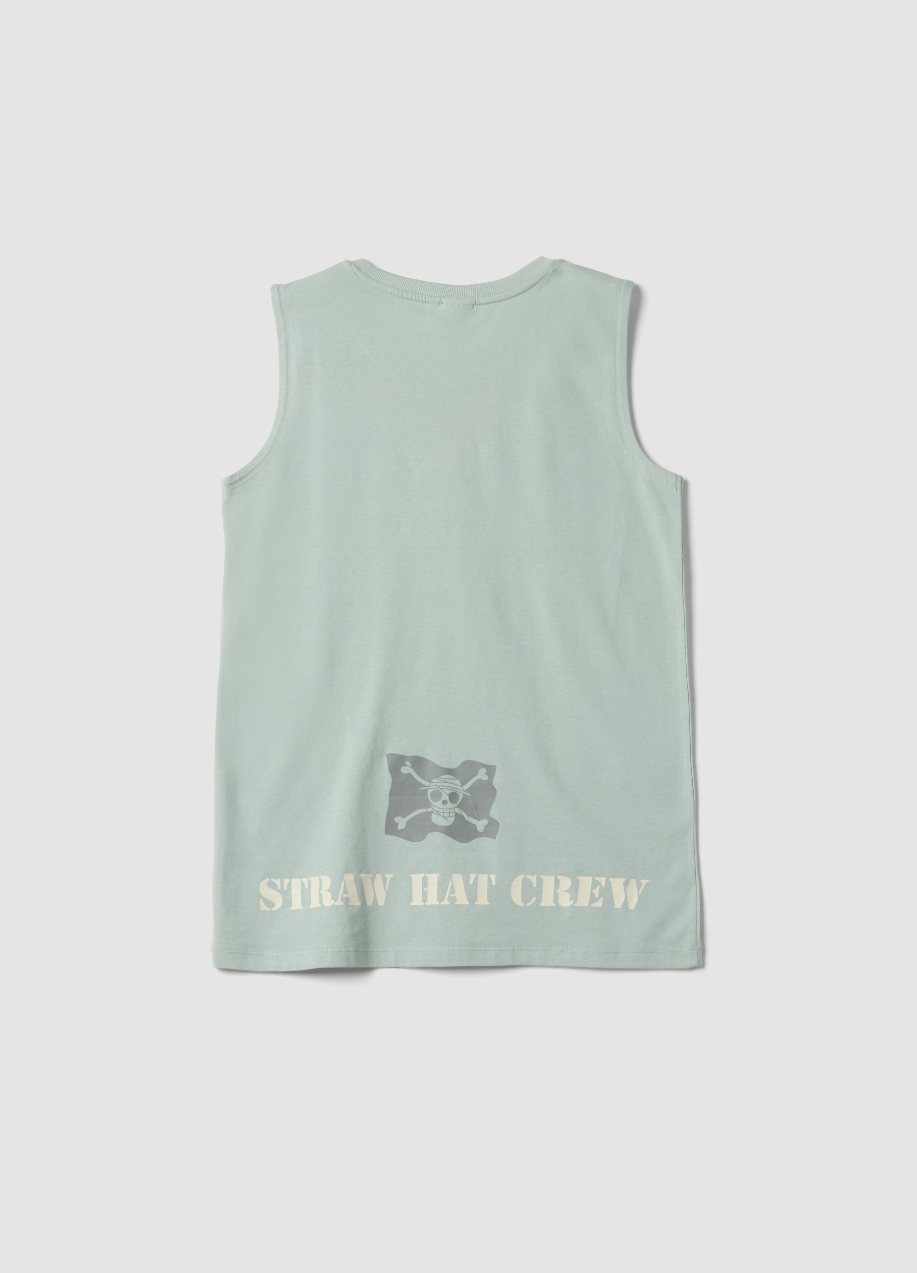Green pure cotton vest