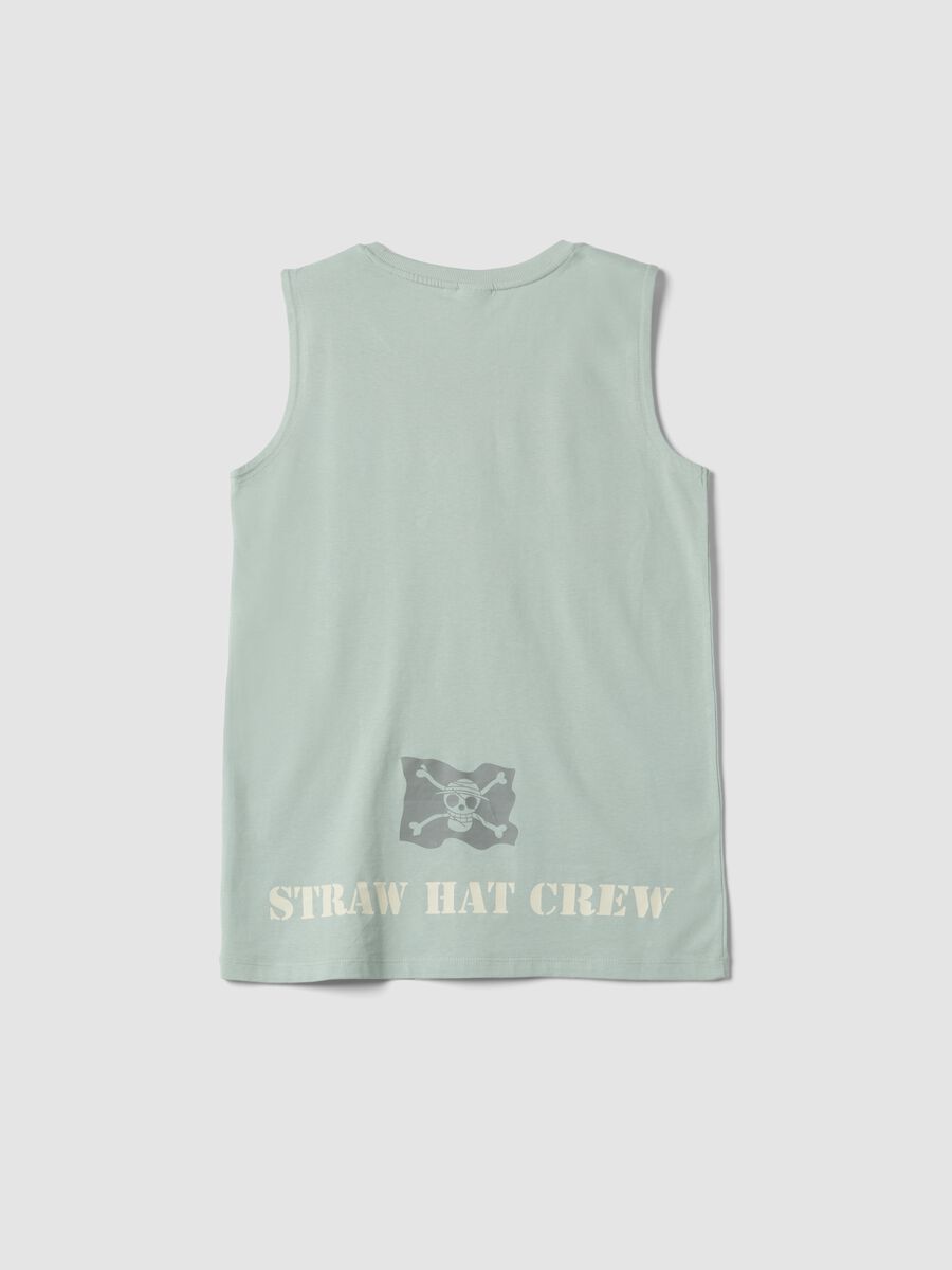 Camiseta de tirantes verde de algod&oacute;n puro_4