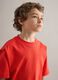 Orange pure cotton oversized fit kids' T-shirt_2