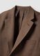 Brauner Slim-Fit-Blazer aus reinem Leinen_1