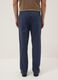 Beige chino trousers in pure blue cotton, regular fit_2
