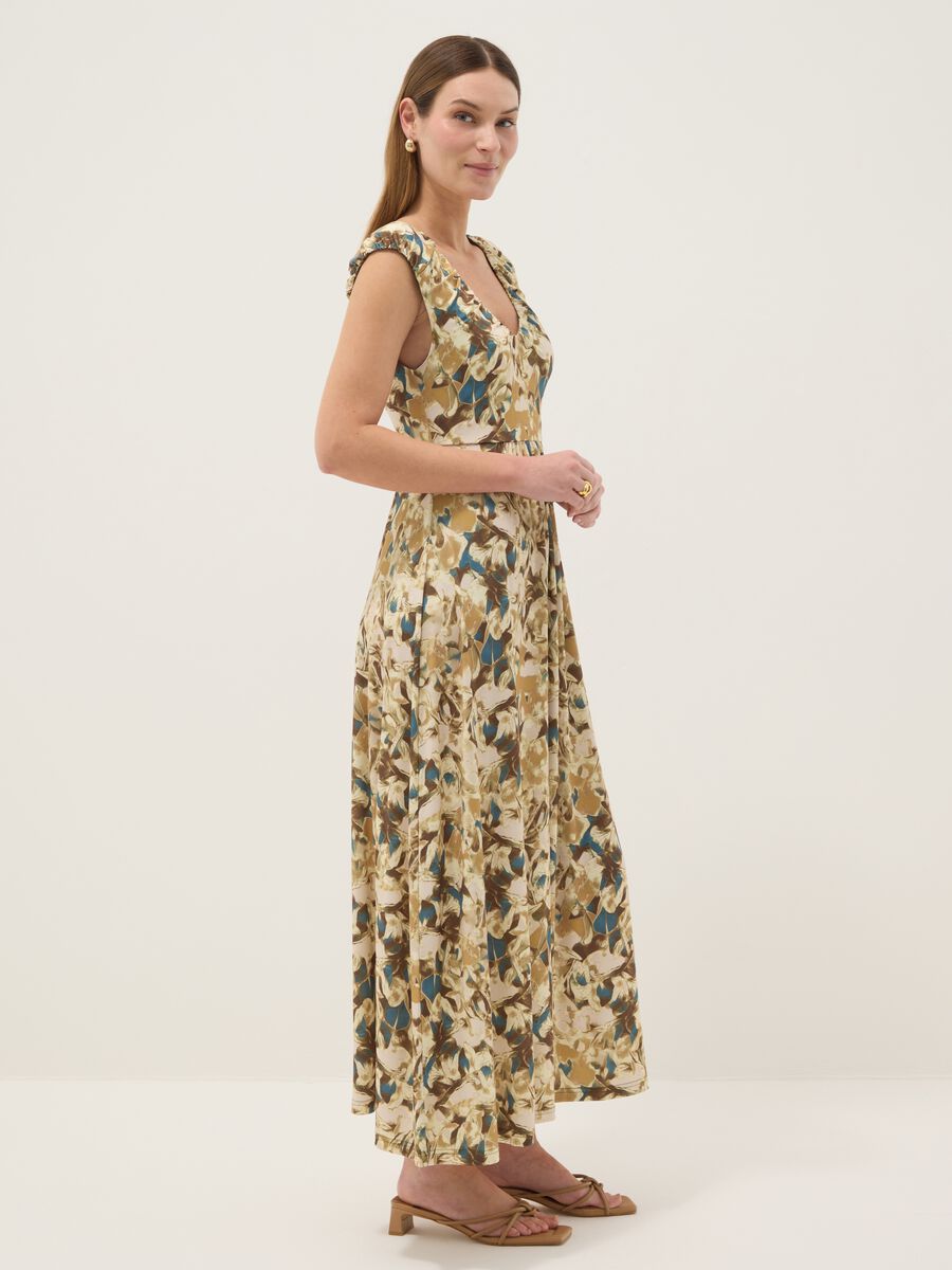 Multicolour maternity dress in stretch fabric_1