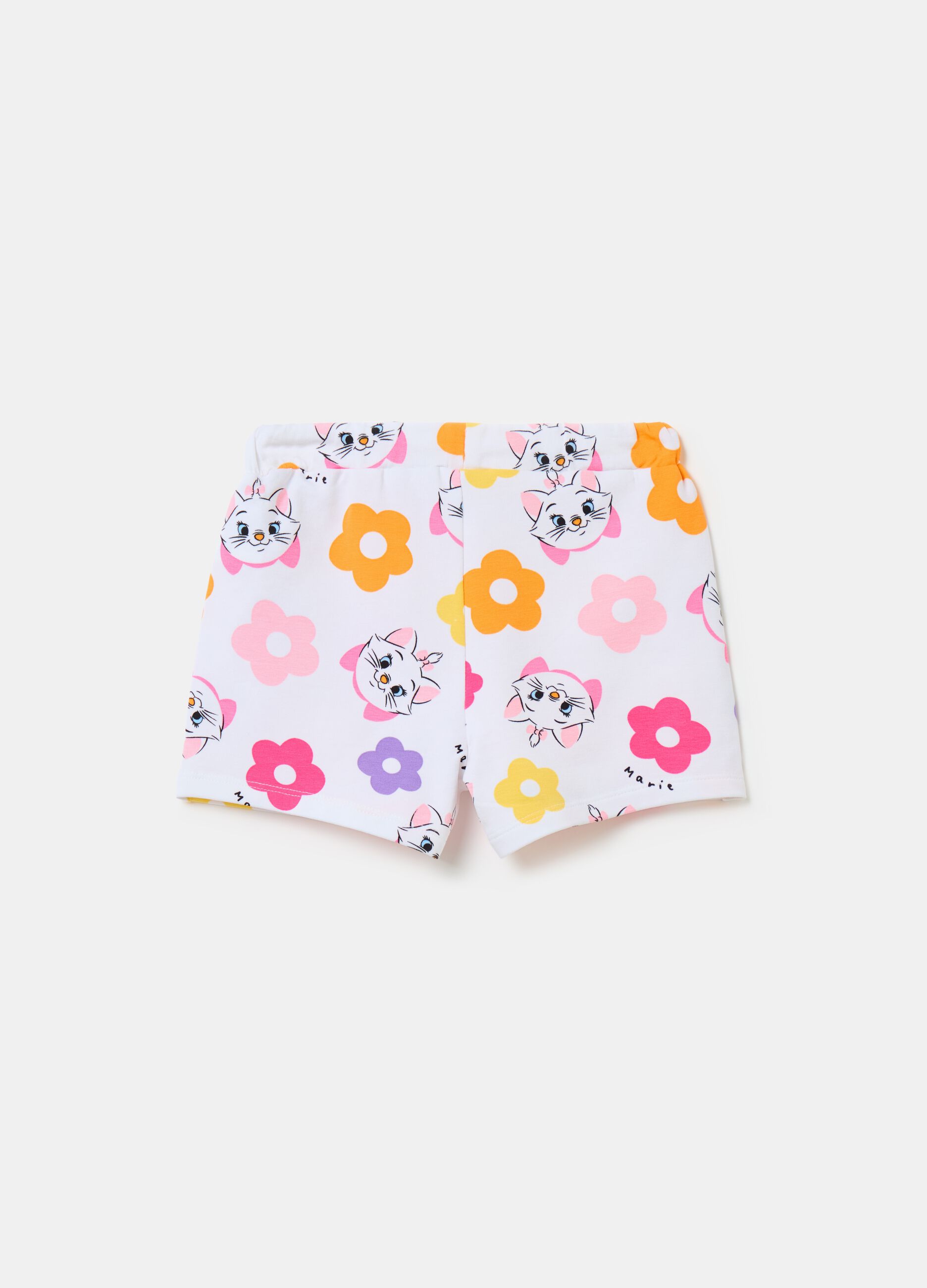Shorts with flowers and Marie print