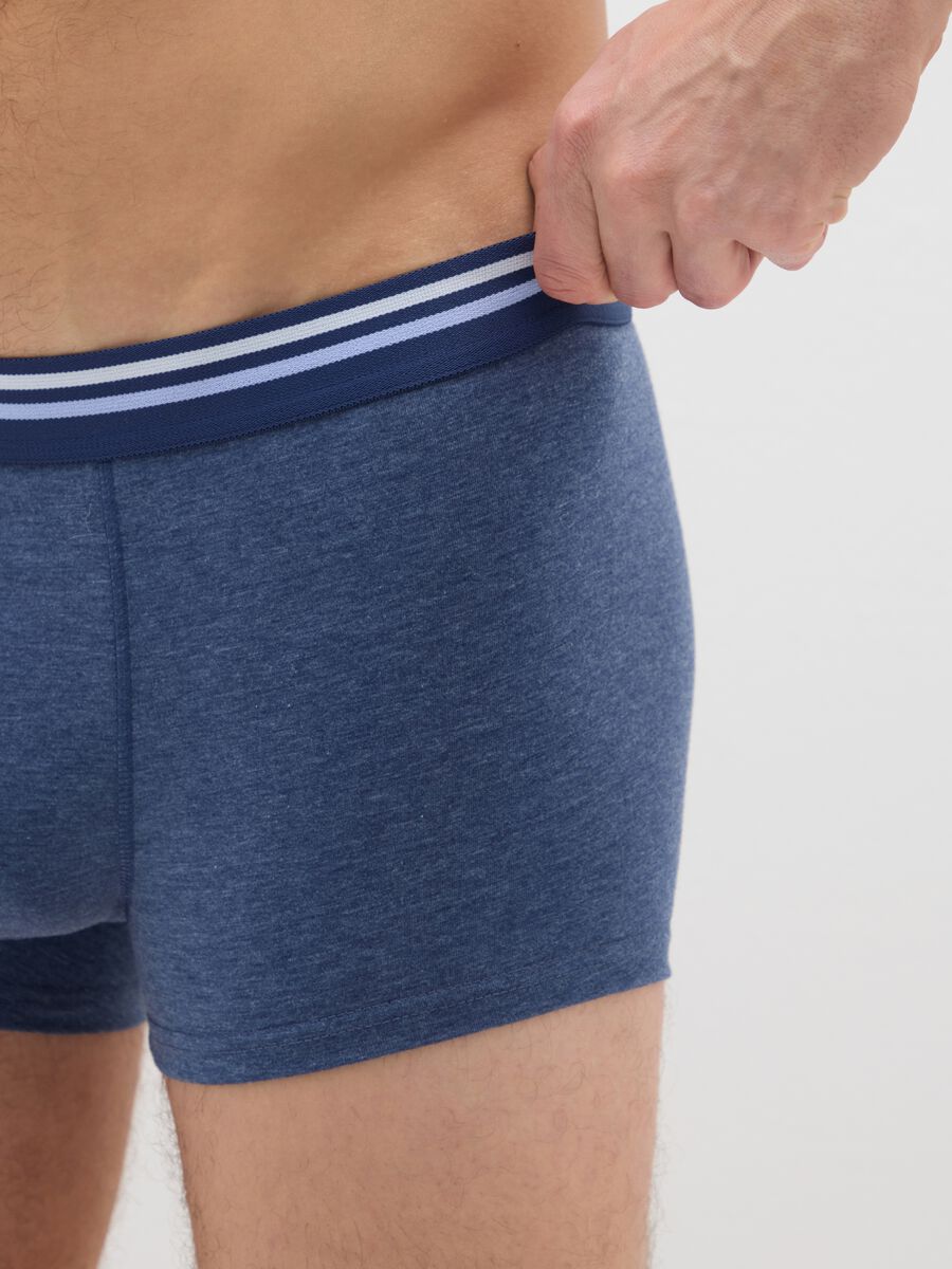 Tripack of regular fit multicolour stretch cotton boxers_3