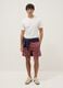 Red cotton-blend regular-fit shorts with drawstring_0