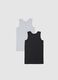Pack of grey and black cotton vests_1