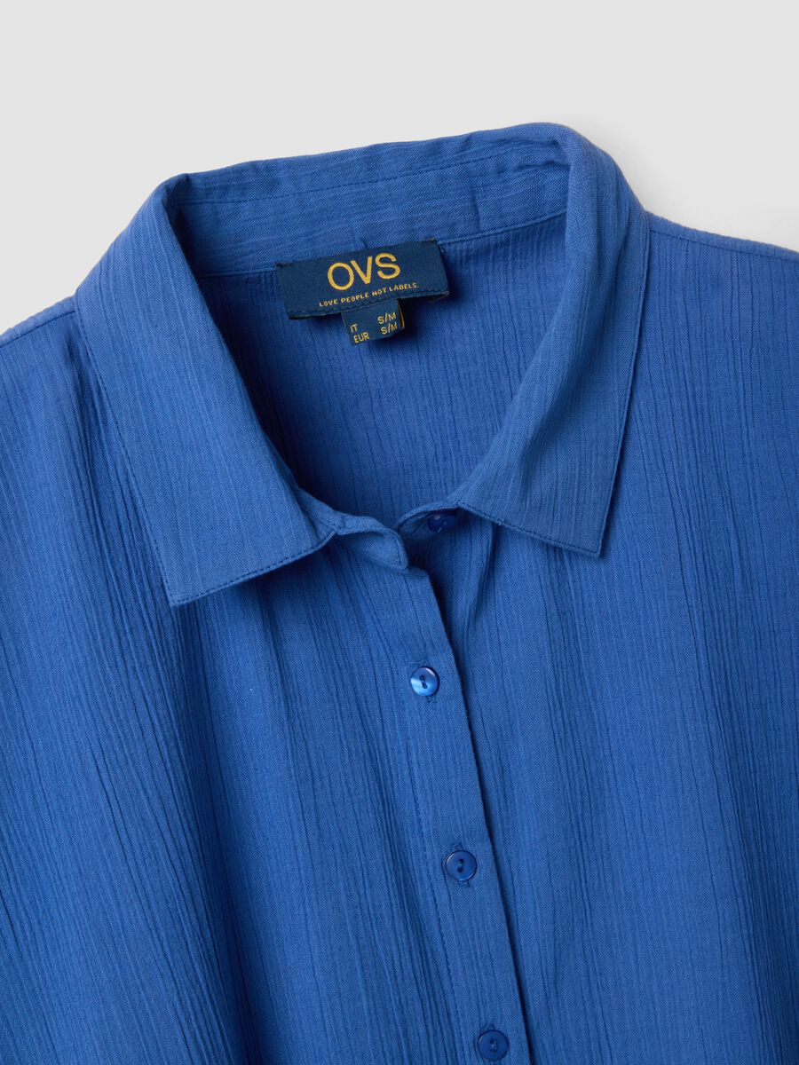 Caft&aacute;n azul de algod&oacute;n puro_1