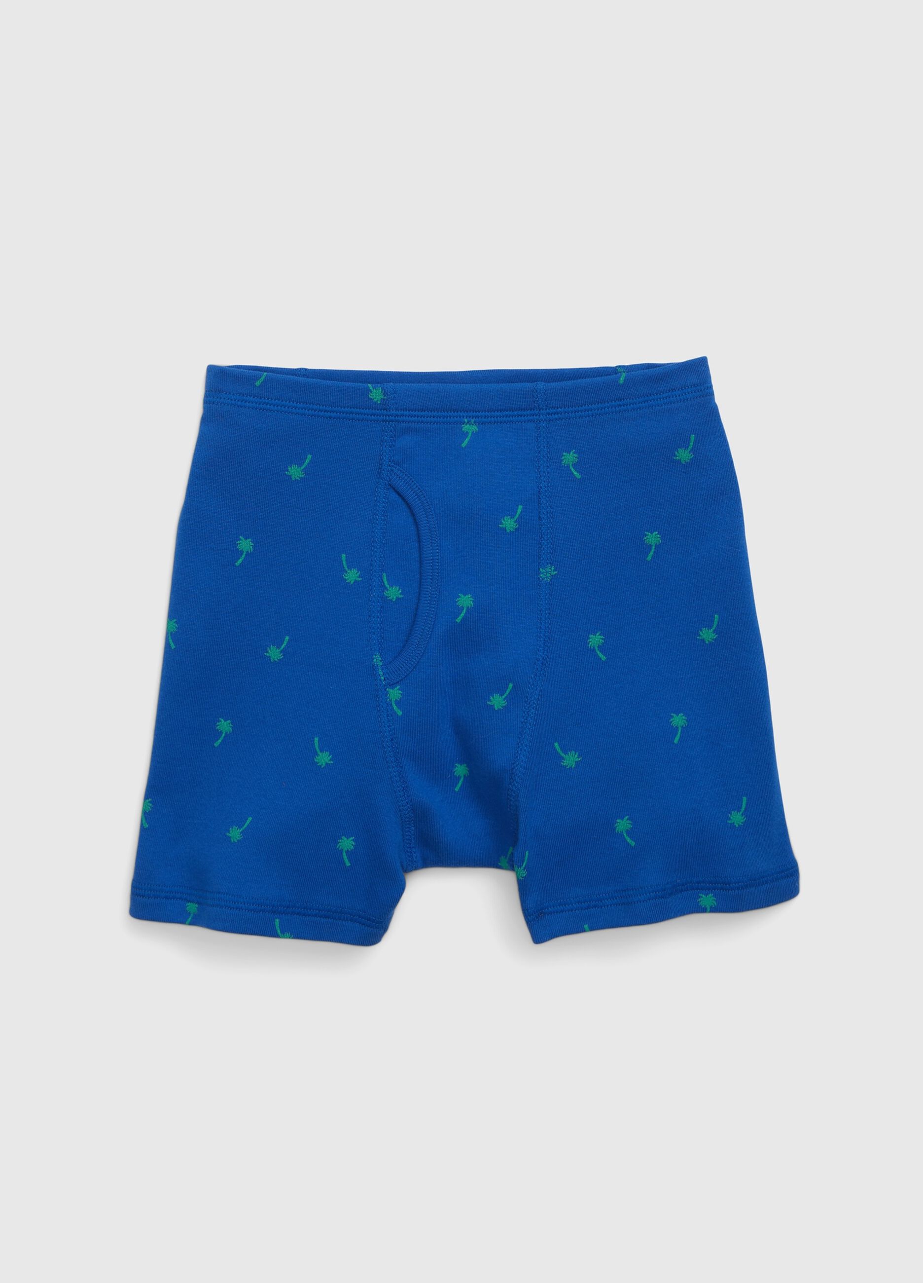 Four-pack cotton boxer shorts with print