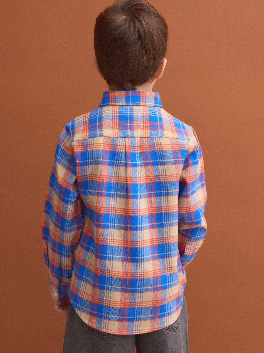 Multicolour pure cotton checked Oxford shirt, regular fit_1