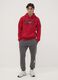 Red cotton-blend hoodie with Chicago Bulls print_1