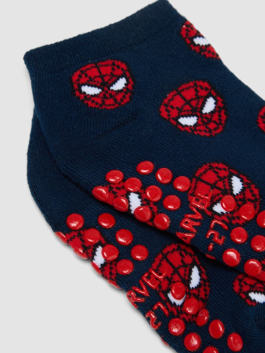 2-pack blue non-slip socks in organic stretch cotton MARVEL Spider-Man_2
