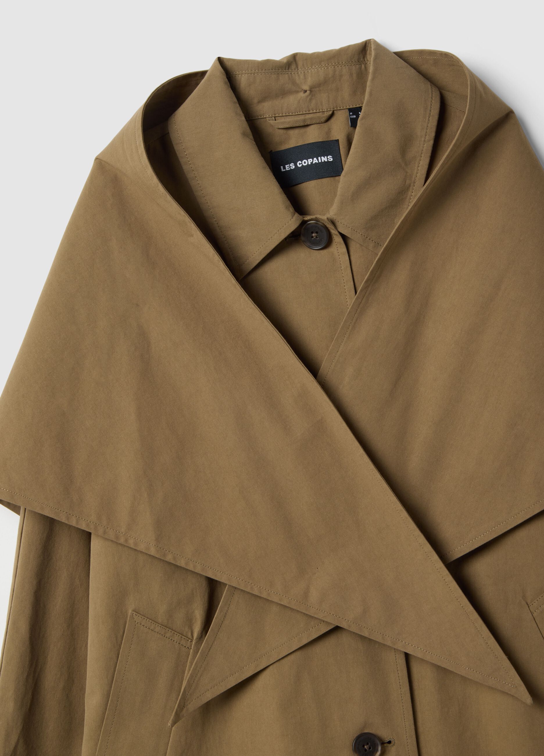 Brown pure cotton raincoat