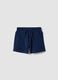 Boys' regular fit pure cotton blue shorts_0