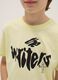 Boy's yellow pure cotton regular fit T-shirt with lettering_2