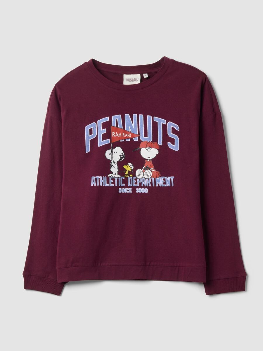 Purple pure cotton Peanuts print pyjama top_4