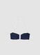 Blue and white bandeau bikini top in stretch fabric_4