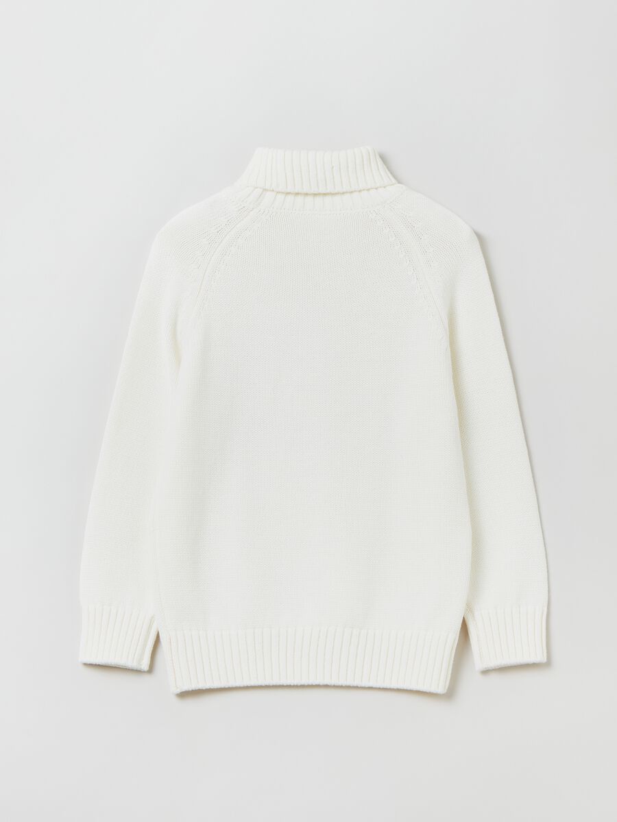 Solid-colour knit turtle-neck sweater_4