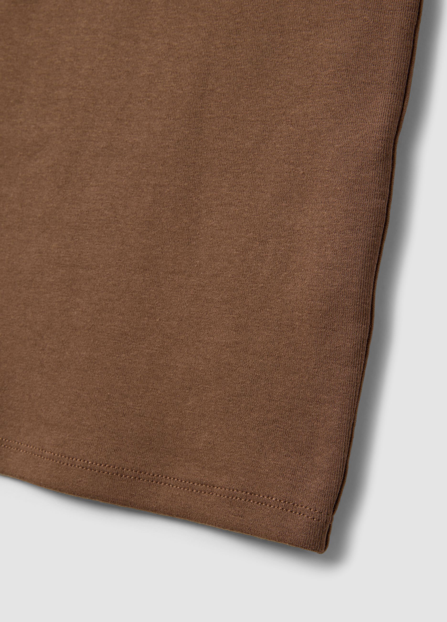 Braunes Midikleid aus Stretch-Baumwolle