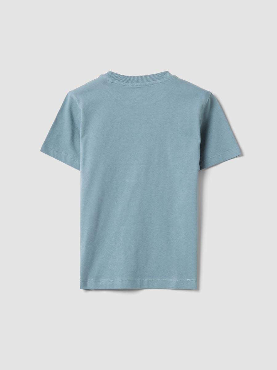 Blue pure cotton boys&rsquo; T-shirt with surf print, regular fit_1