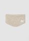 Sciarpa beige m&eacute;lange in misto lana con interno teddy_0