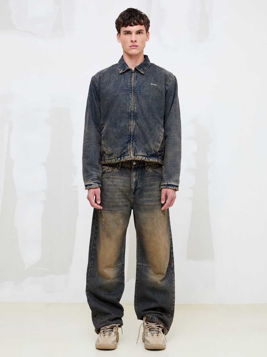 Wide Leg Denim Vintage Dark Blue_1