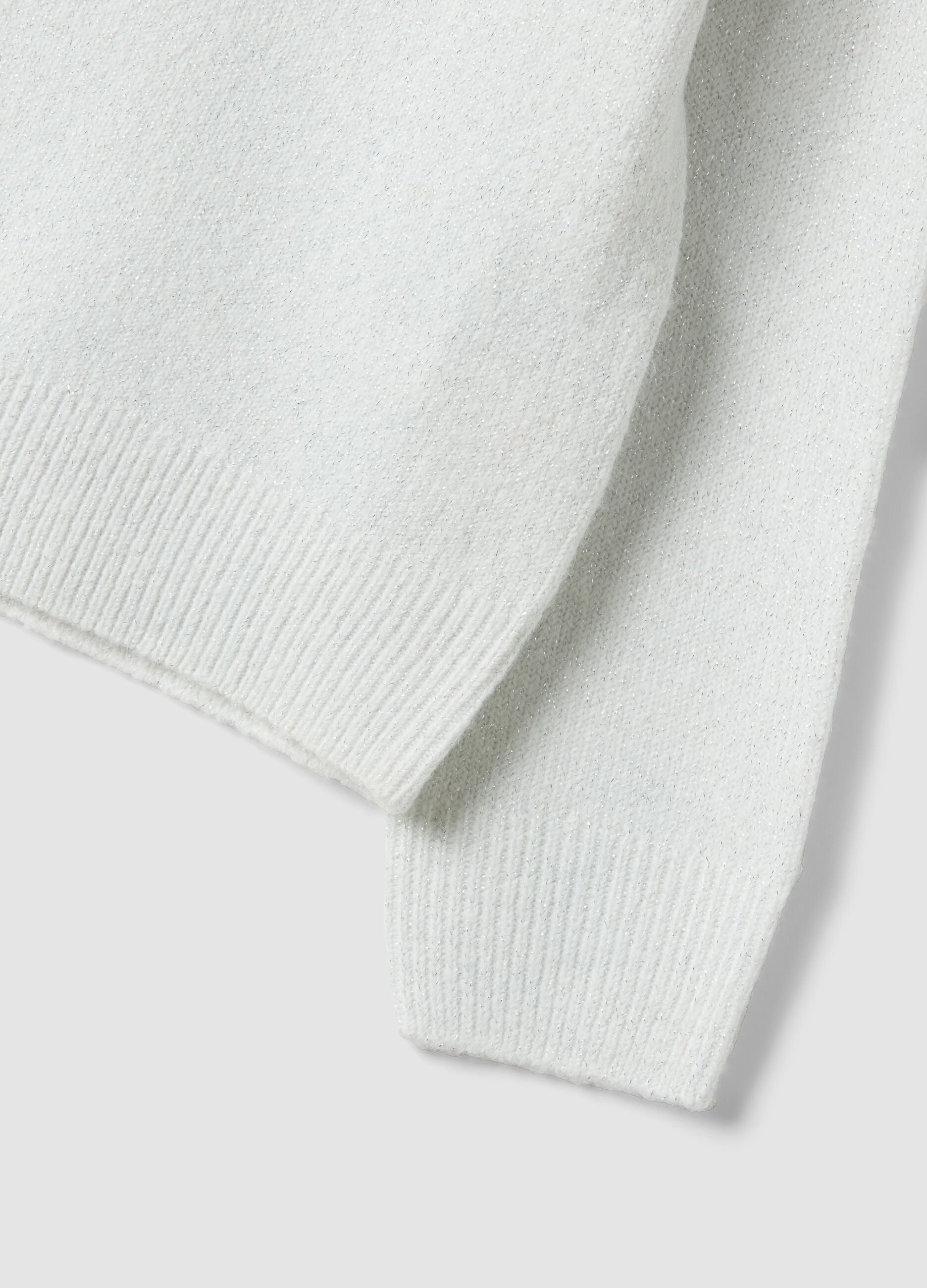 Wei&szlig;es Stretch-Shirt mit Rundhalsausschnitt