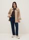 Beige Cotton Blend Oversize Fit Jacket_0