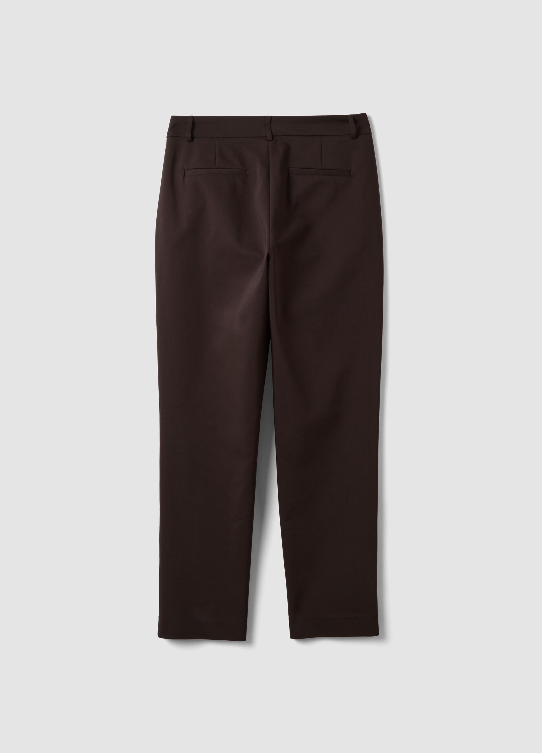 Braune Slim-Fit-Hose aus Stretch-Baumwolle