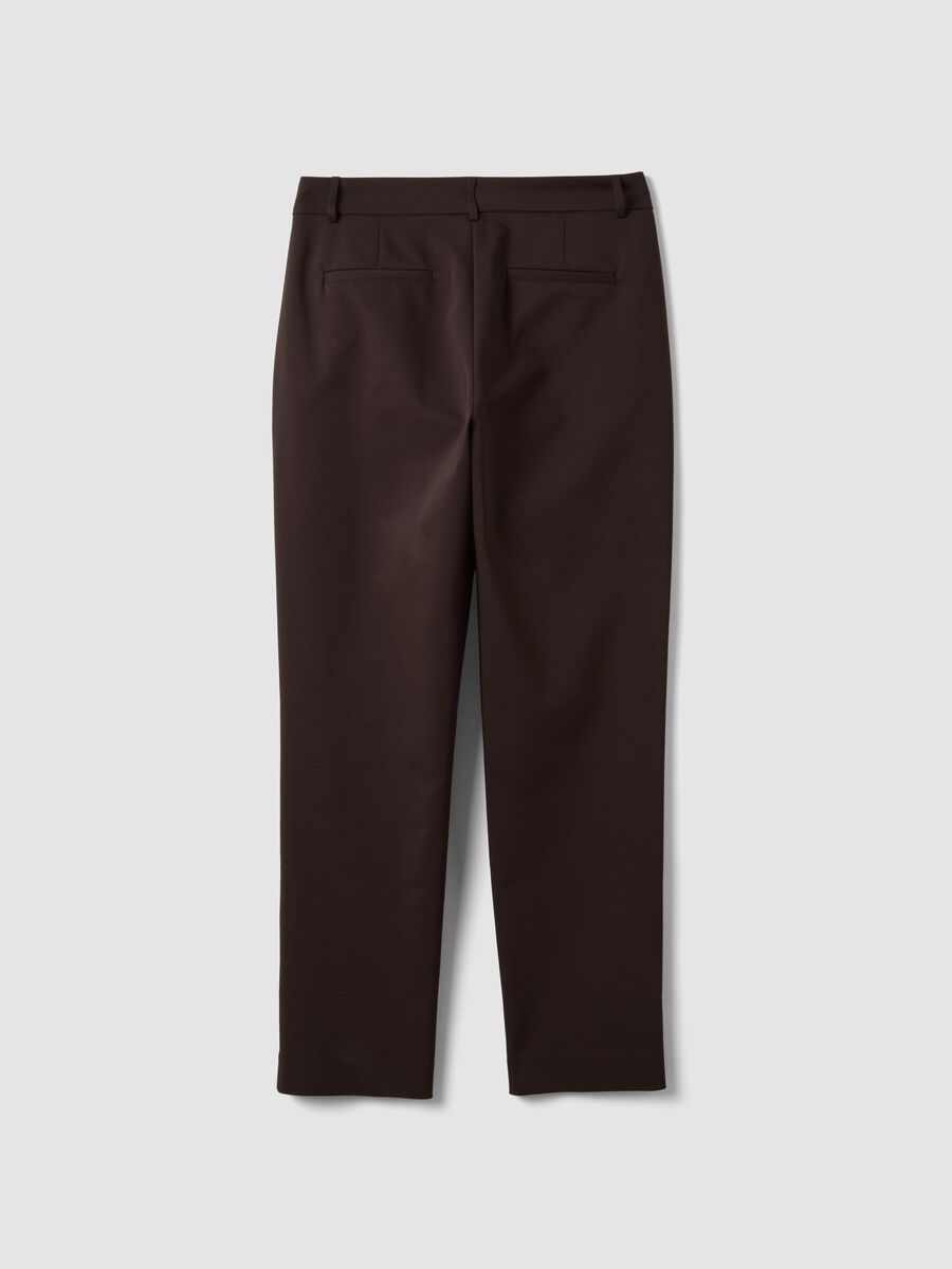 Braune Slim-Fit-Hose aus Stretch-Baumwolle_6