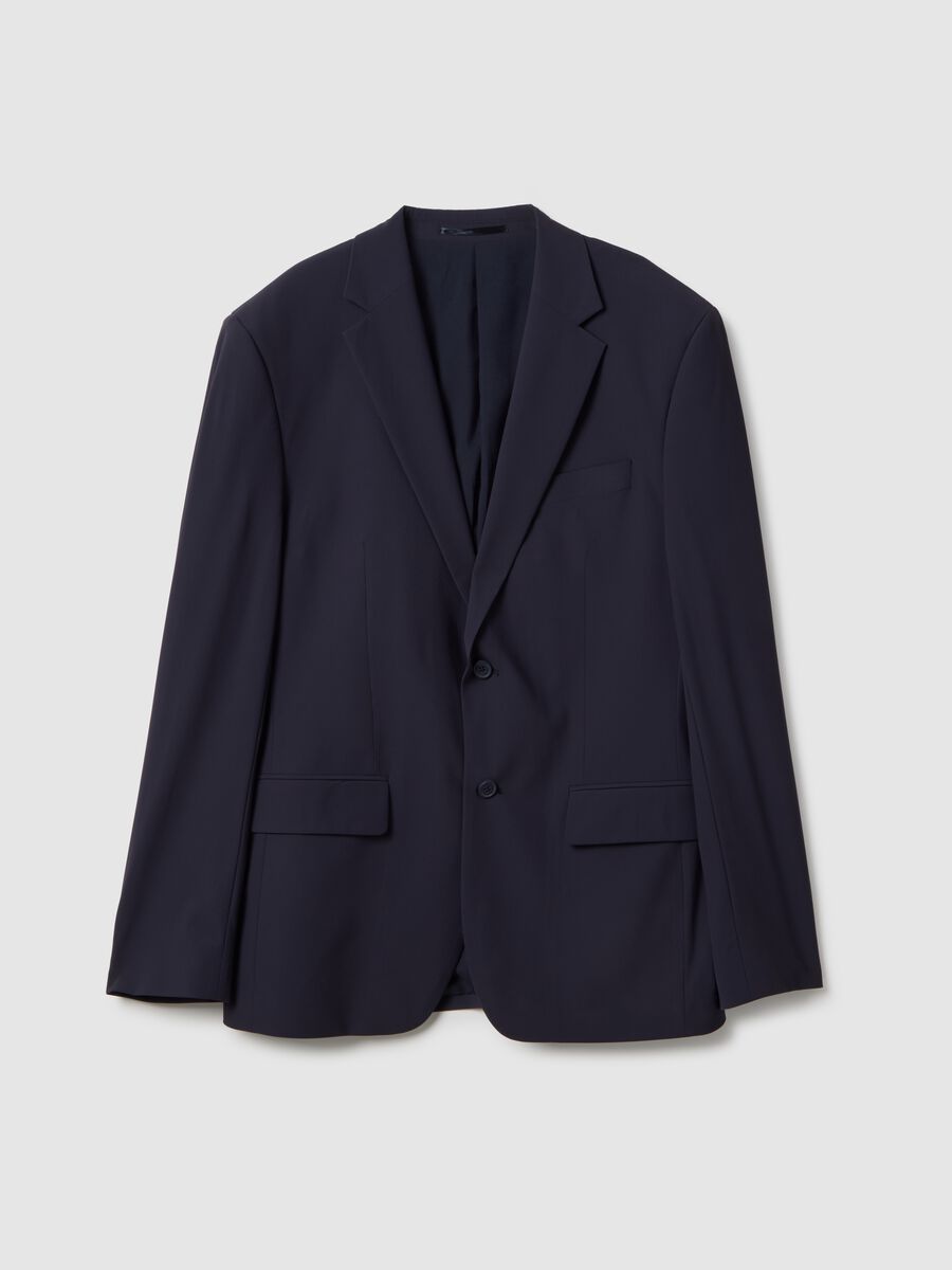 Slim fit navy blazer_0