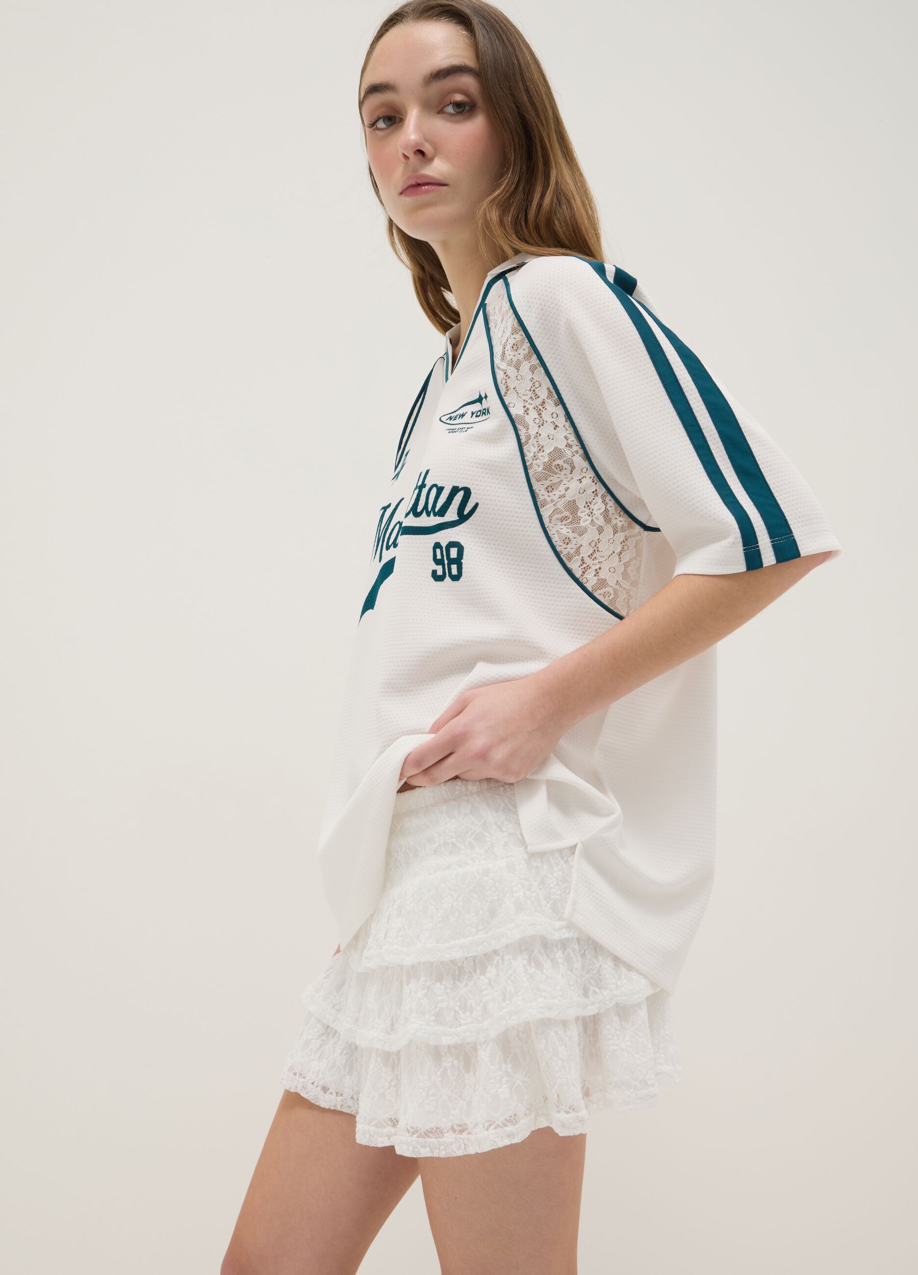 White lace skirt regular fit