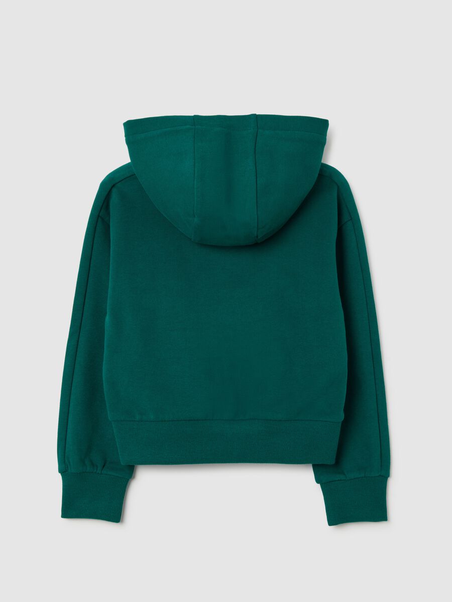 Girls' pure cotton green sweatshirt regular fit_4