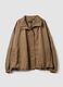 Brown regular-fit jacket in viscose and linen blend_0