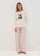 Pink pure organic cotton crew-neck pyjamas_0
