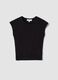 Top ajustado em algod&atilde;o el&aacute;stico preto_4
