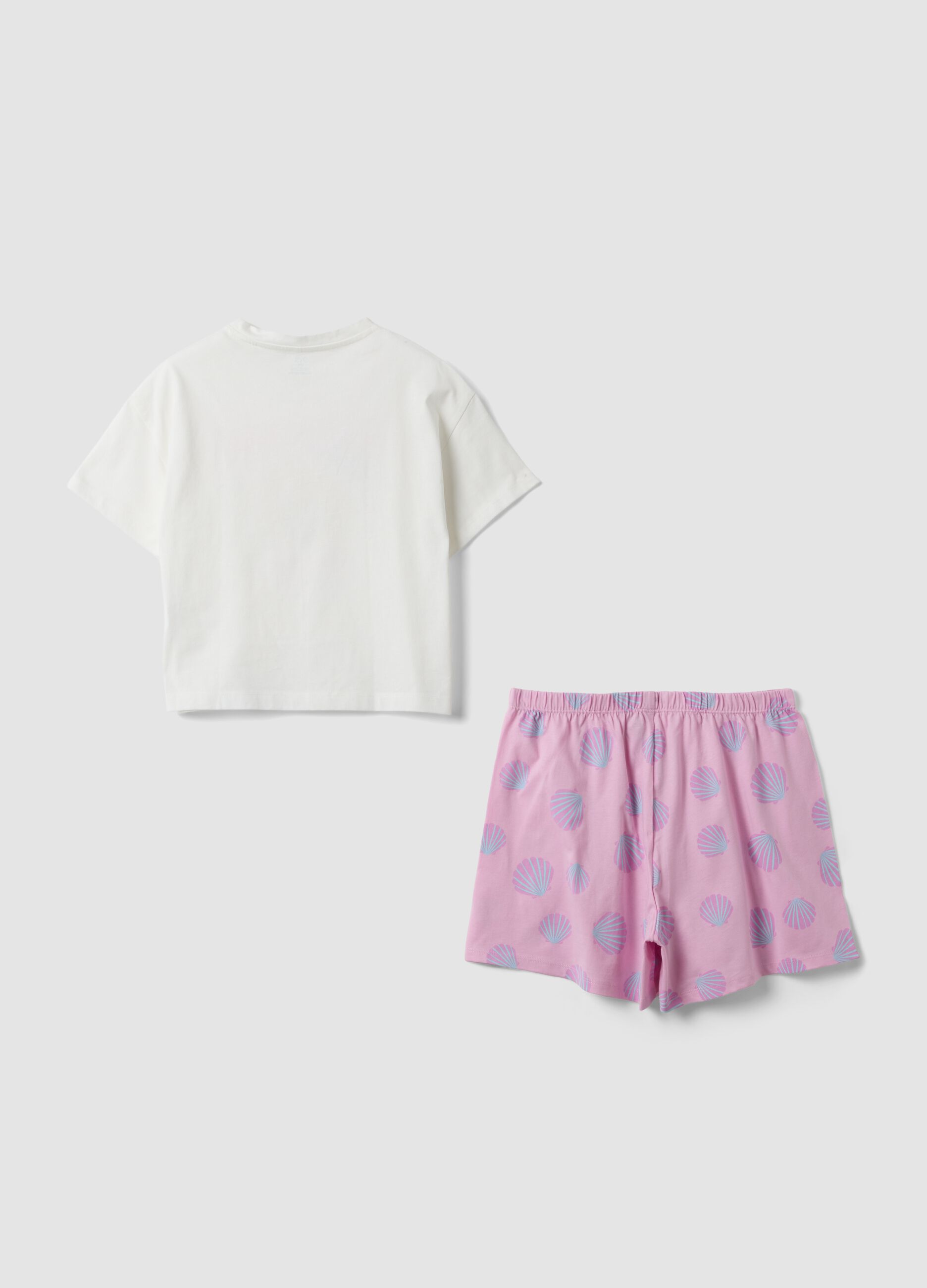 Pink organic cotton short pyjamas