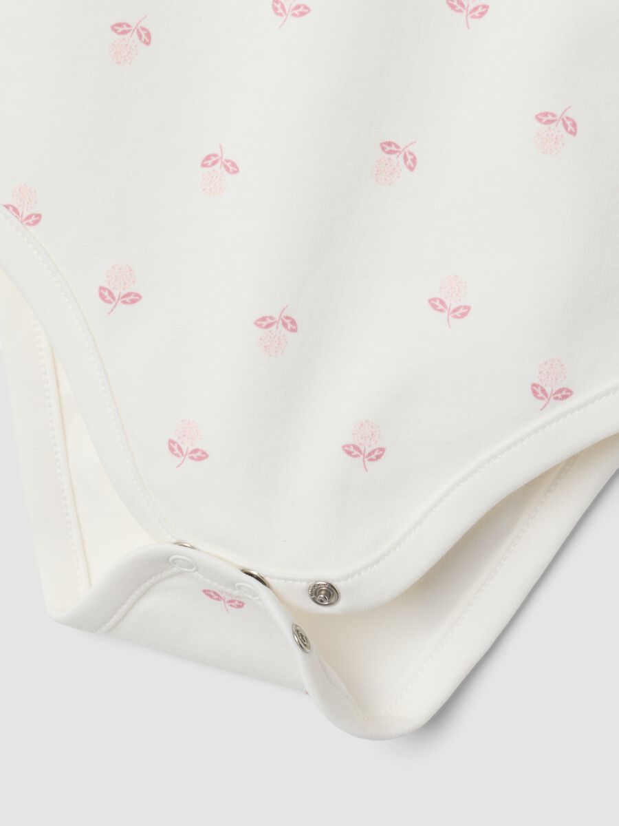 2-pack white organic cotton crew-neck bodysuits for baby girl_2