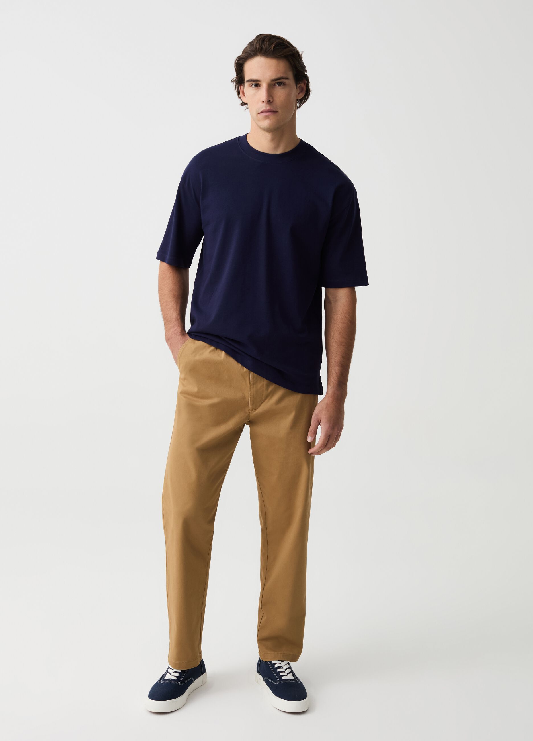 Relaxed-fit chino jogger trousers