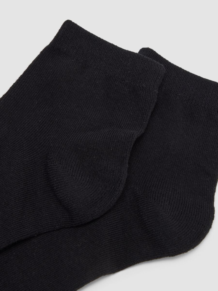3er-Pack schwarze Sportsocken bis zum Kn&ouml;chel aus Bio-Baumwolle_2