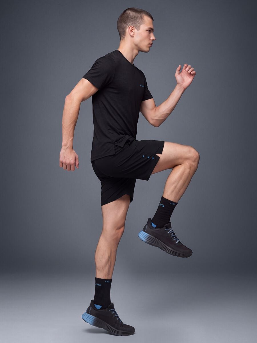 Black stretch easy-dry shorts ALTAVIA_0
