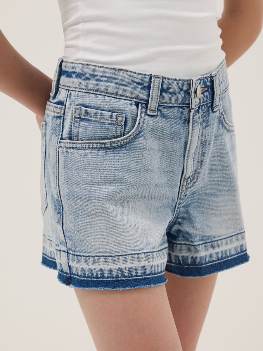 Blaue Denim-Shorts aus reiner Baumwolle f&uuml;r M&auml;dchen &ndash; Straight Fit_2