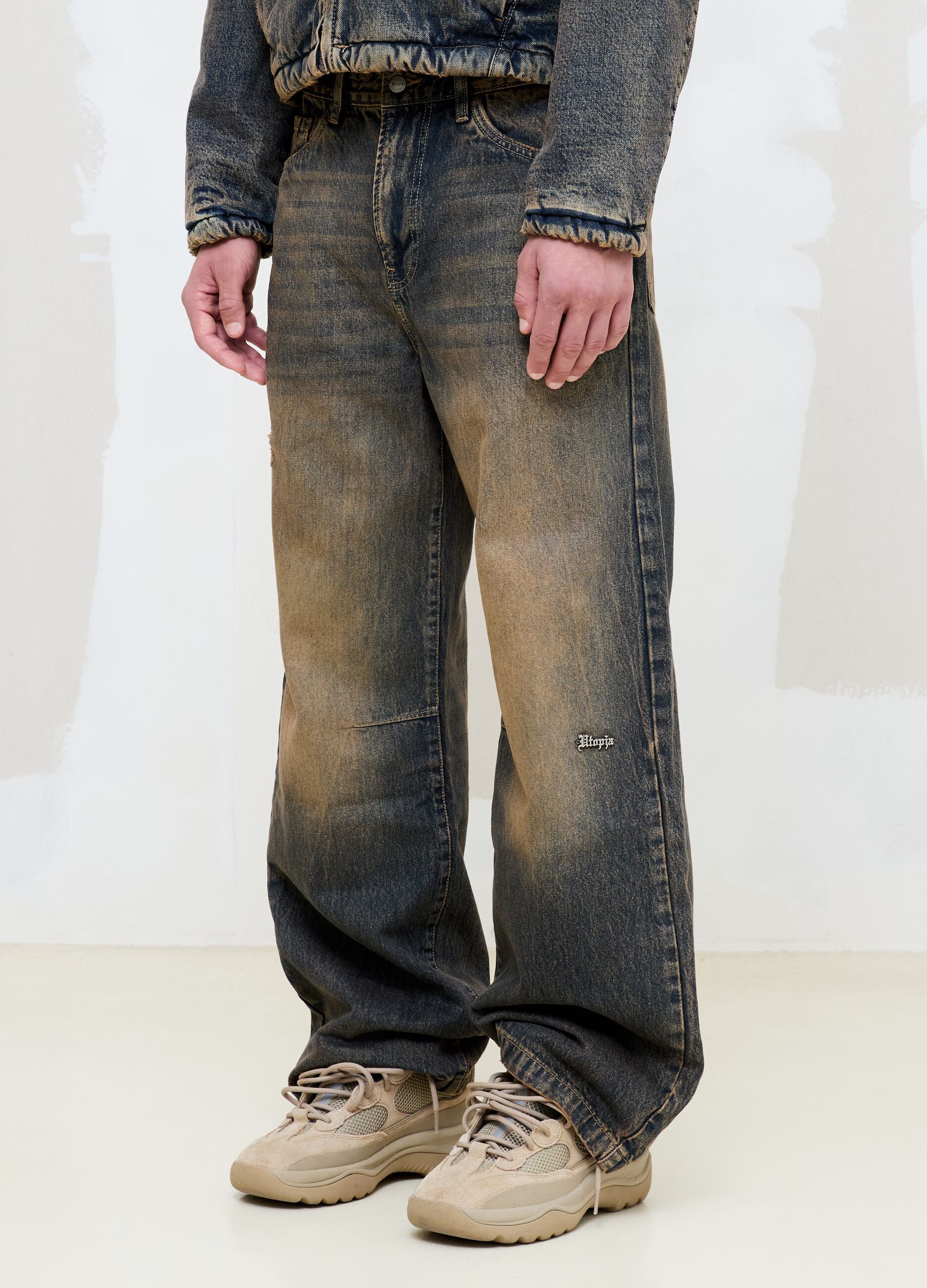 Vintage Wide-Leg Denim in Dark Blue