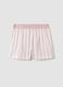 Pink striped organic cotton pyjama shorts_5