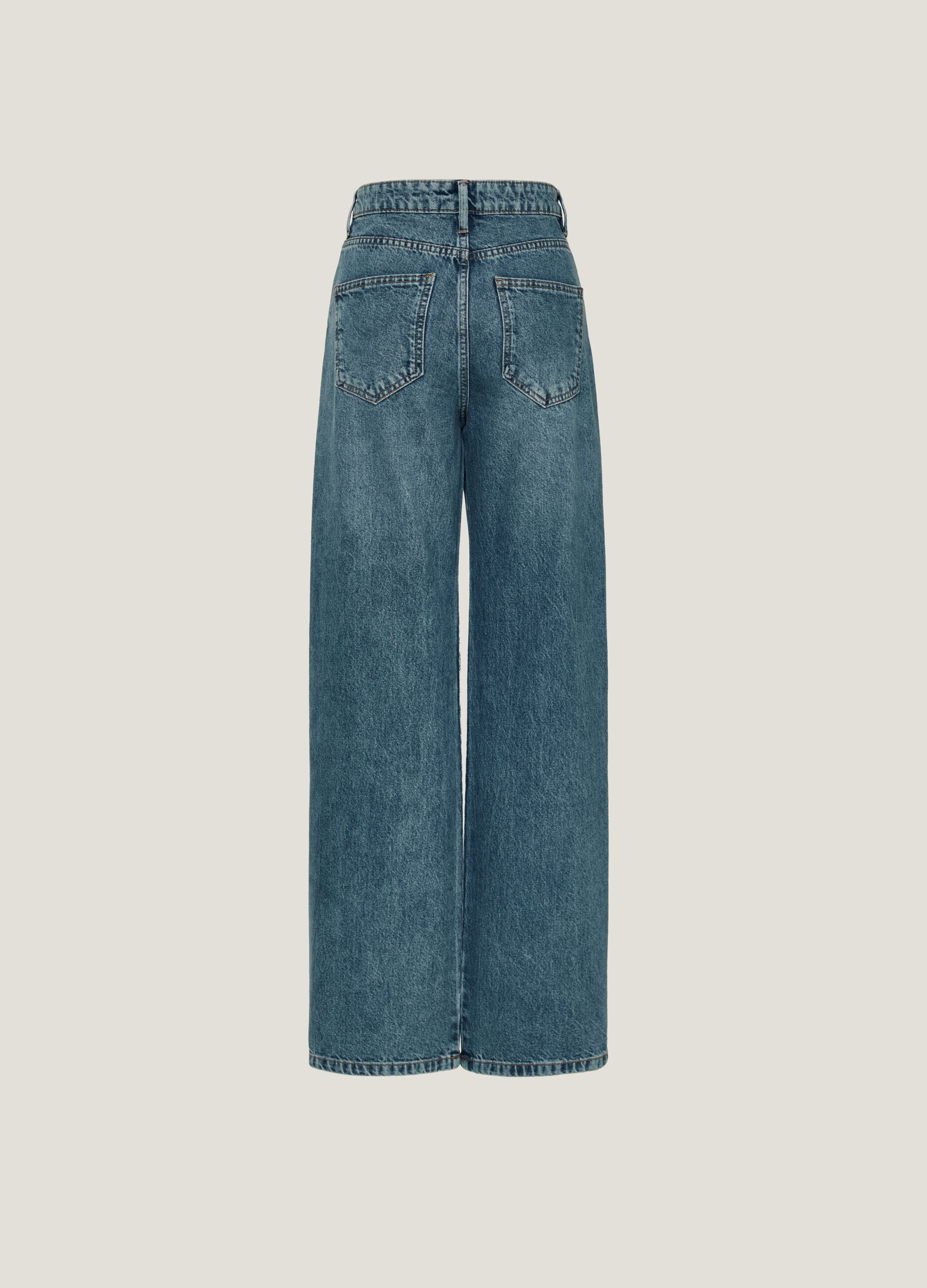 Straight-fit misdyed-effect jeans