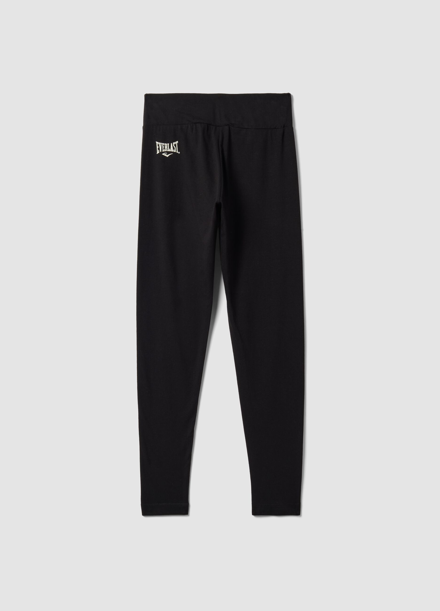 Schwarze Slim-Fit-Leggings aus elastischem Baumwolljersey mit Everlast-Logo