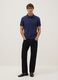 Polo in puro cotone blu regular fit_0