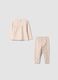 Completo bianco in cotone elasticizzato con girocollo_1