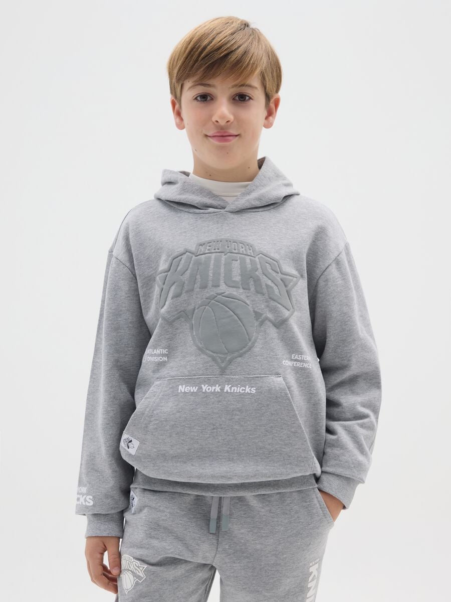 Grey Knicks print pure cotton boys' sweatshirt_0